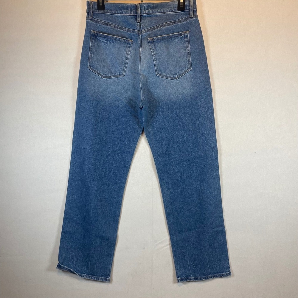 Loft The Straight High Rise Jeans Medium Wash Blue Denim Size 6 28 - Picture 7 of 9